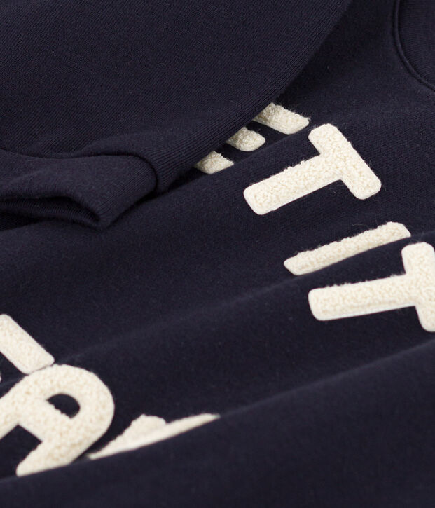 Maglia in tessuto felpato donna blu