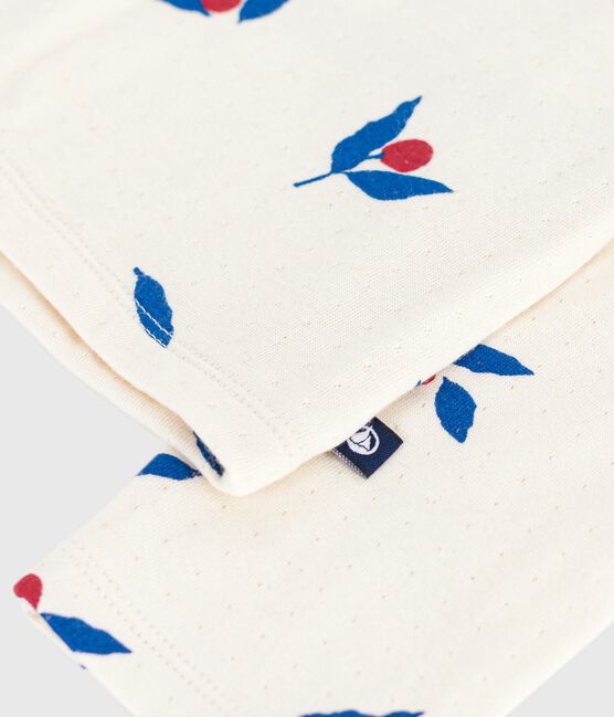 T-shirt a maniche lunghe in cotone con stampa bambina MILK/ MULTICO