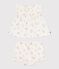 Set 2 pezzi in cotone composto da camicetta e bloomer con stampa a fiori neonata bianco MARSHMALLOW/bianco MULTICO