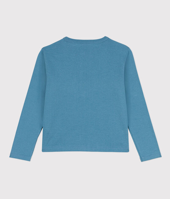 Cardigan in cotone bambina blu LAVIS
