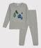 Pigiama a righe bambino unisex in cotone AVORIAZ/ MARSHMALLOW