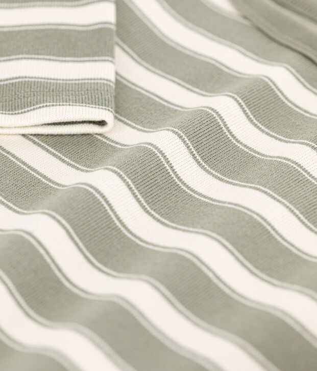 Marini&egrave;re bambino unisex in cotone spesso verde/ecru