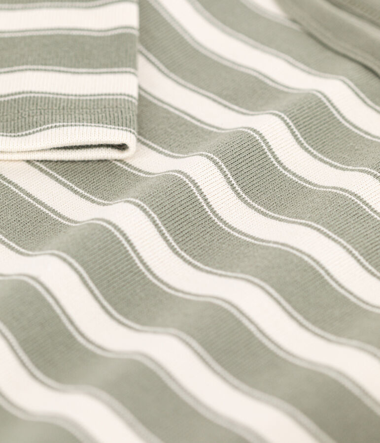 Marini&egrave;re bambino unisex in cotone spesso verde/ecru