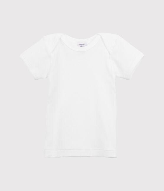 T-shirt bebé unisex tinta unita bianco ECUME