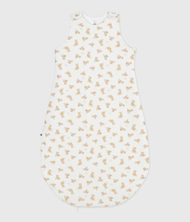 Sacco nanna in ciniglia con leopardo stampata neonato TOG 3 bianco/multicolore