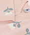 Pigiama tutina in tessuto felpato stampato rosa SALINE/bianco MULTICO