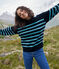 Maglione alla marinara in lana donna blu/blu
