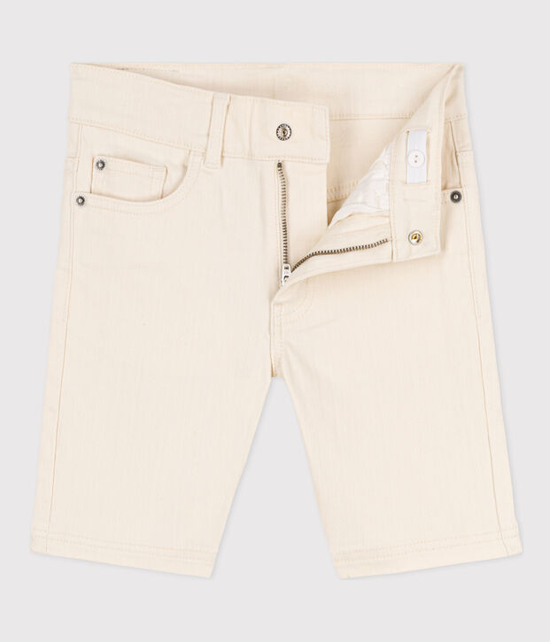 Bermuda in denim bambino ecru