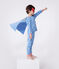 Pigiama bambino travestimento fosforescente in cotone con mantello blu ALASKA/bianco MULTICO
