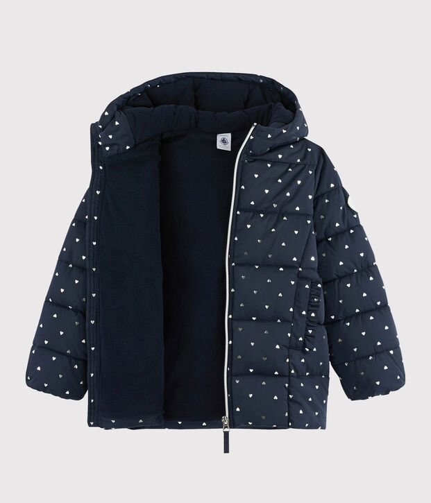Piumino bambina blu/grigio