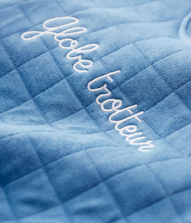 Felpa trapuntata biologica beb&egrave;. blu POLOCHON