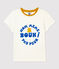 T-shirt bambina a maniche corte in cotone bianco MARSHMALLOW