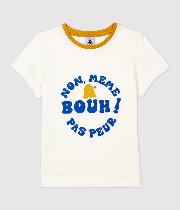 T-shirt bambina a maniche corte in cotone bianco