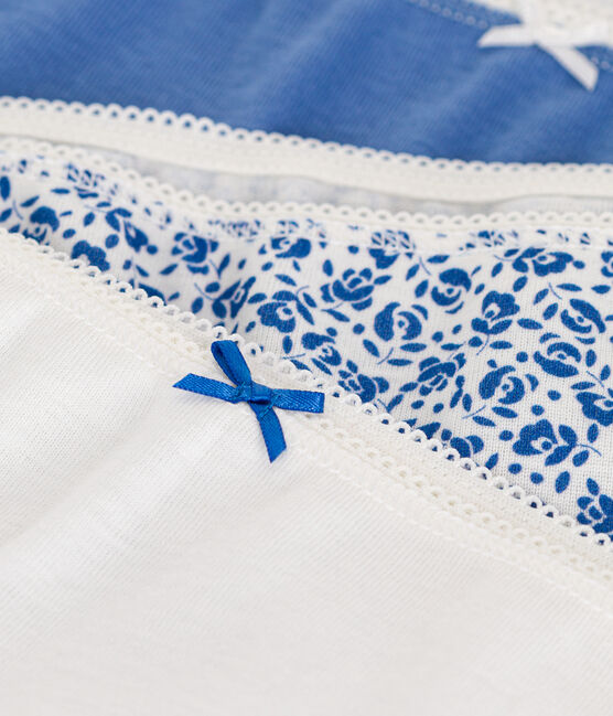 Confezione di 3 shorty a fiori in cotone bambino variante 1