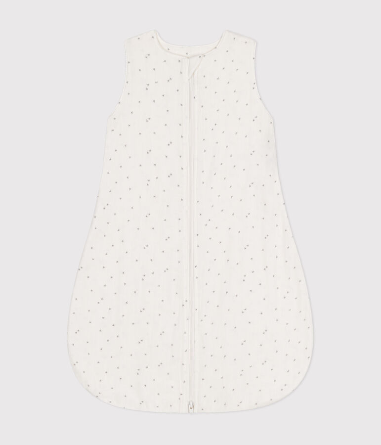 Sacco nanna neonato in cotone con stampa TOG 1 bianco/grigio