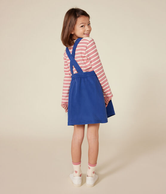 Iconica maglia a righe alla marinara in cotone bambina/bambino rosa ROSEWOOD/ AVALANCHE