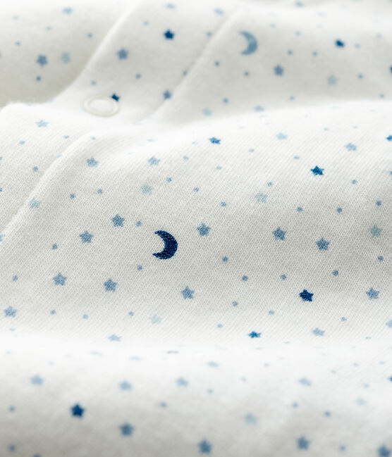 Pigiama tutina notte stellata bimbo in tessuto tubico bianco MARSHMALLOW/bianco MULTICO