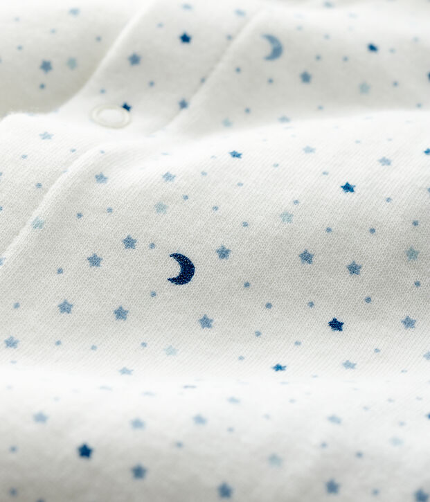 Pigiama tutina notte stellata bimbo in tessuto tubico bianco/multicolore