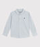 Camicia in cotone a righe bambino verde MILK/ GOBELIN