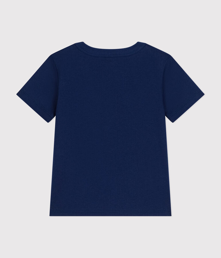 T-shirt a maniche corte in jersey sottile bambino blu