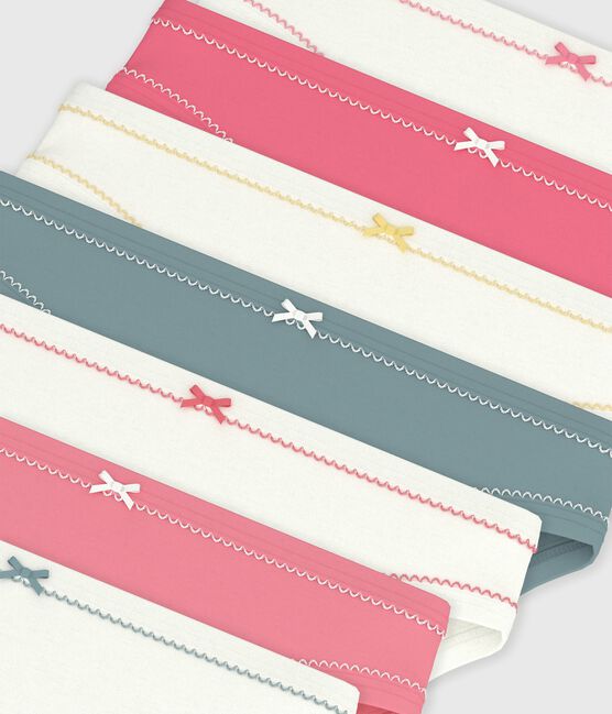 Set di slip in cotone a tinta unita bambina variante 1