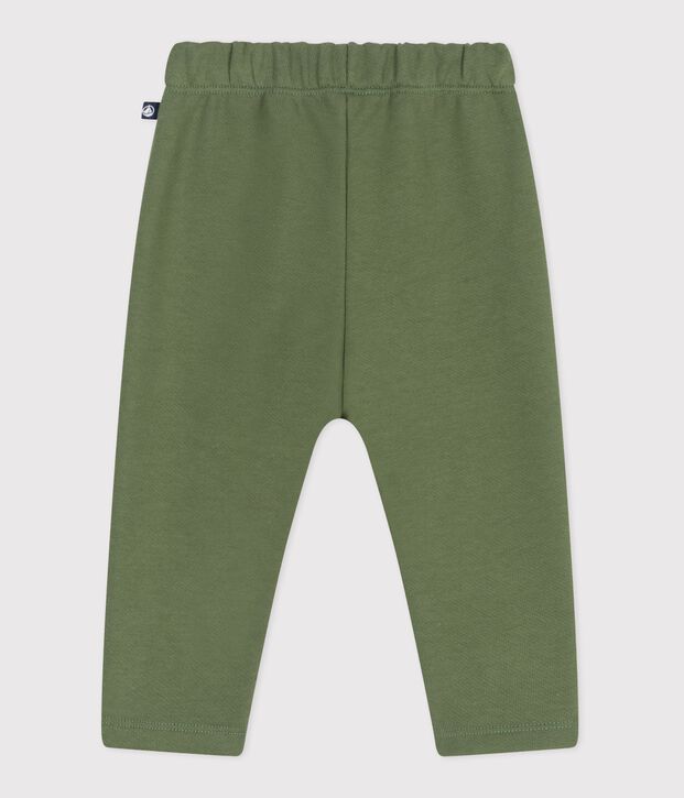 Joggers in cotone tinta unita neonato OLIVINE