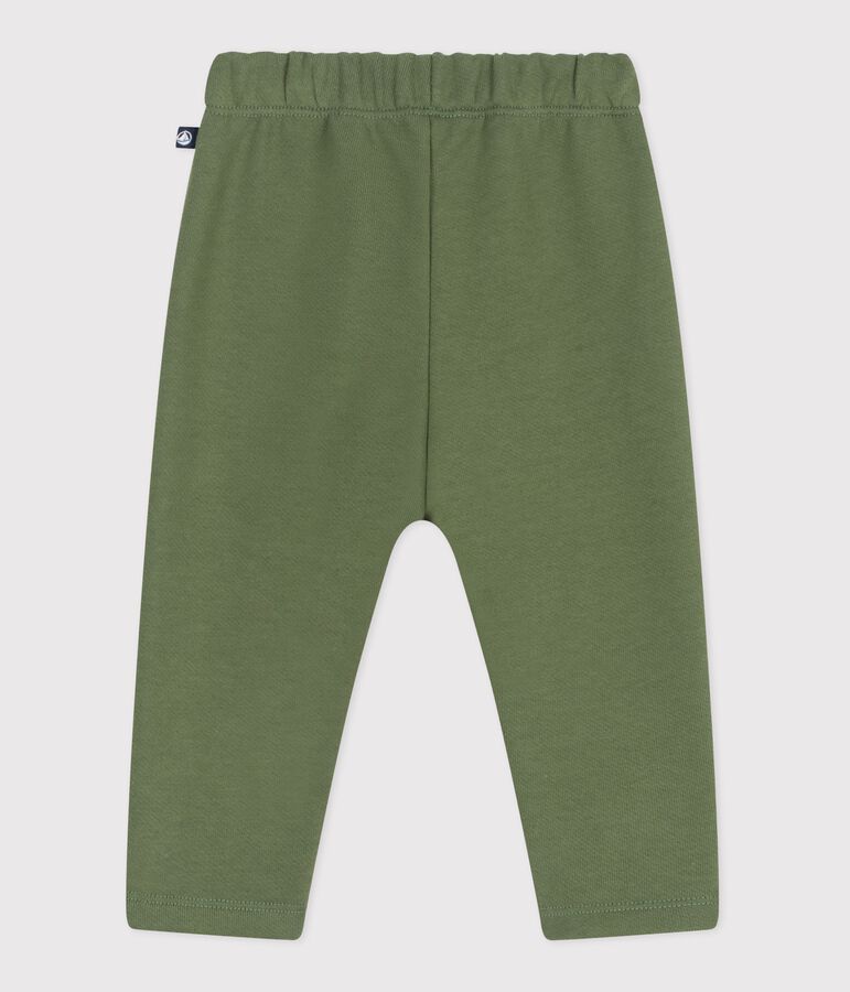 Joggers in cotone tinta unita neonato verde OLIVINE