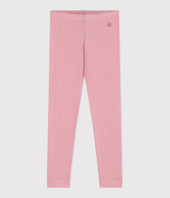 Leggings in cotone tinta unita bambino rosa CHARME