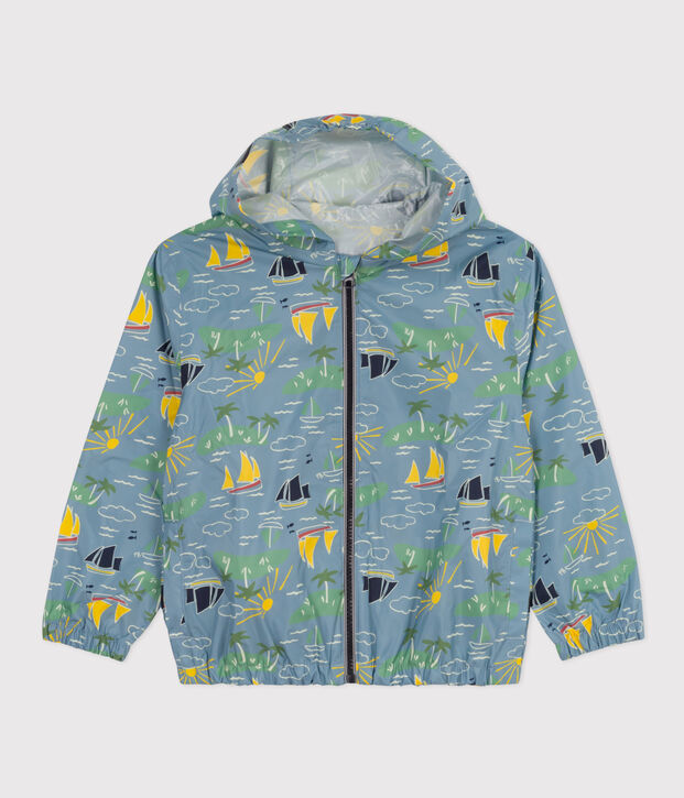 Giacca a vento in tessuto riciclato unisex blu/multicolore