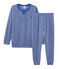 Pigiama bambino in spugna bouclette grattata, super calda blu MAJOR/grigio SUBWAY