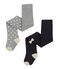 Confezione da 2 paia di collant bebè femmina grigio SUBWAY/blu SMOKING