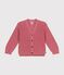 Cardigan in cotone bambina rosa ROSEWOOD