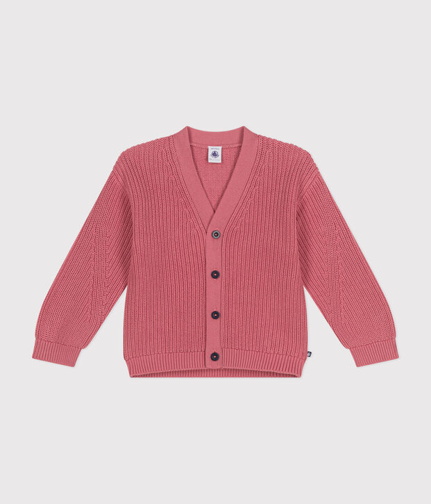Cardigan in cotone bambina rosa