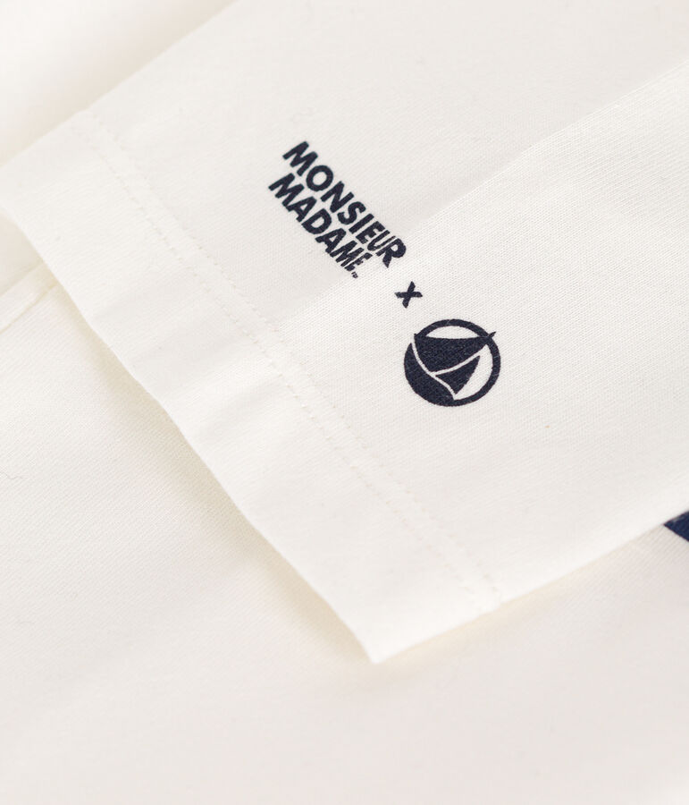 T-shirt Monsieur Madame in cotone bambino bianco