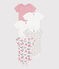 Set da 5 body a maniche corte in cotone a fiori neonato variante 1