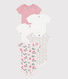 Set da 5 body a maniche corte in cotone a fiori neonato