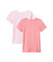 Lotto di 2 t-shirts per bambina a maniche corte bianco LOT