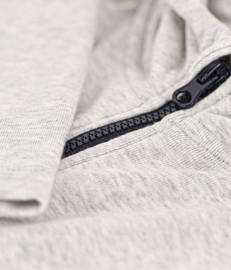 Felpa con zip e cappuccio bambino grigio BELUGA CHINE