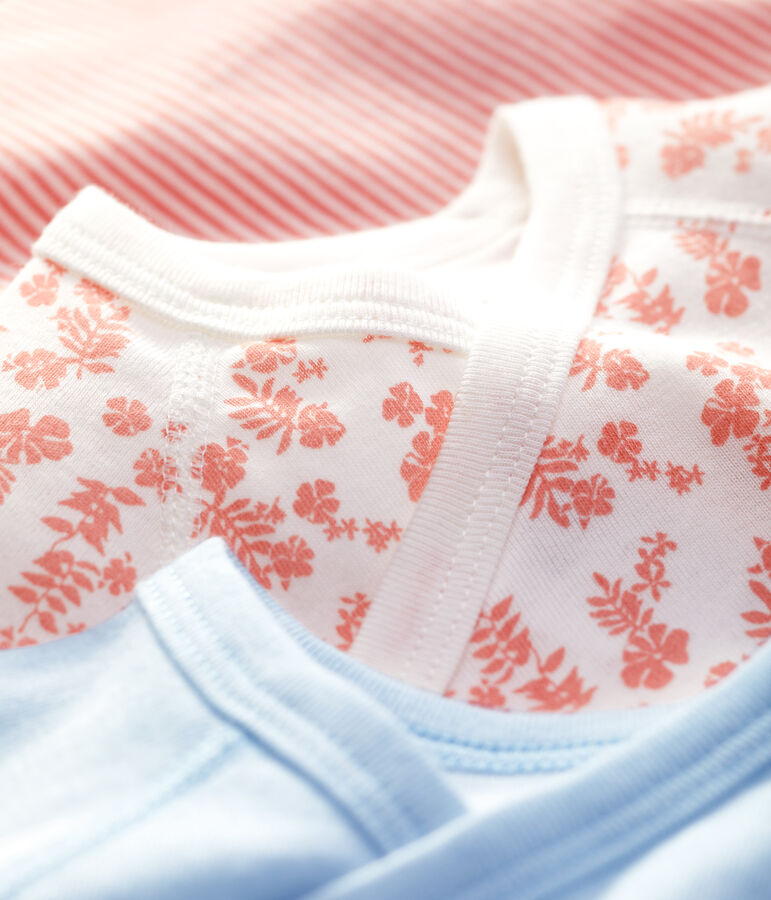 Confezione da 3 body beb&egrave; in cotone biologico multicolore
