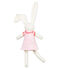 Doudou coniglio vestito rosa VIENNE/bianco MARSHMALLOW