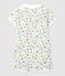 Tutina corta a fiori bebè in cotone bianco MARSHMALLOW/bianco MULTICO