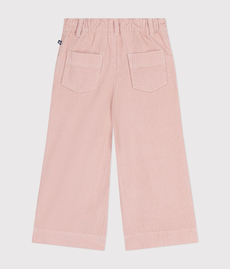 Pantaloni in velluto bambina rosa