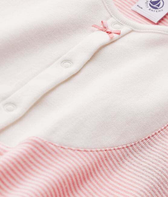 Camicia da notte per bambina millerighe rosa GRETEL/bianco LAIT