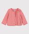Cardigan bebè in tubique trapuntato rosa PAPAYE