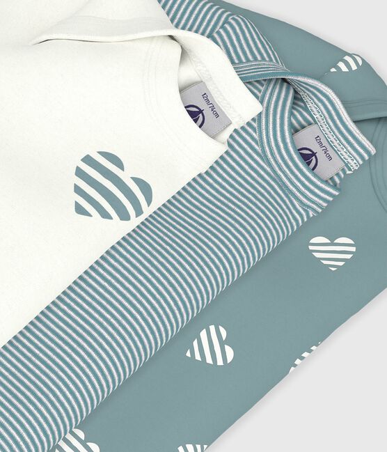 Set di body a maniche lunghe in cotone con cuore stampato neonato variante 1