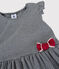 Abito manica corta in cotone bambina blu SMOKING/bianco MARSHMALLOW