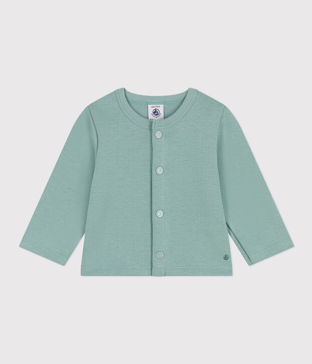 Cardigan in jersey spesso per beb&egrave; verde