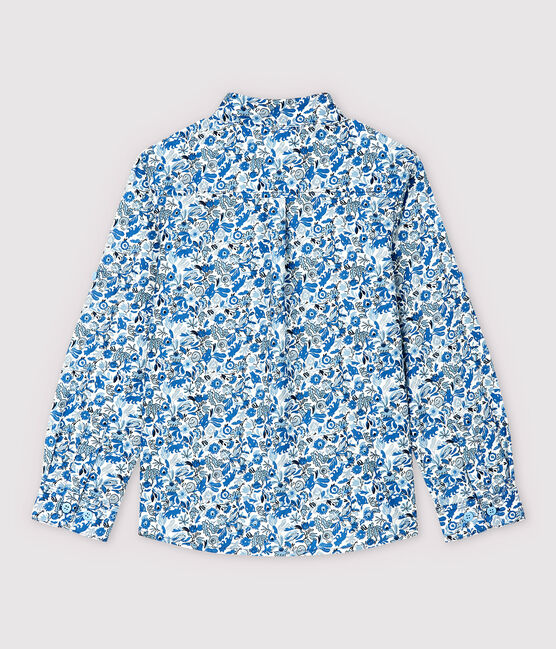 Camicia in popeline bambino bianco MARSHMALLOW/bianco MULTICO