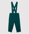 Pantaloni a bretelle in molleton bebè. verde PINEDE