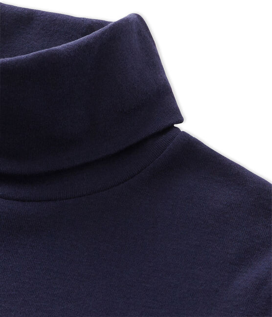 Dolcevita donna in cotone leggero blu Soir